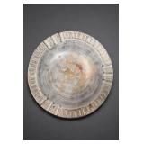 Textured Silver-Colored Decorative Plate