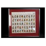 Framed United States State Bird Stamp Display