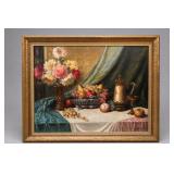 Framed Floral Still-Life Painting