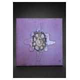 Mid Century Purple Flower Form Dimensional Artwork