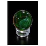 Green And Amber Glass Orb