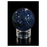 Blue-Black Decorative Sphere On Stand