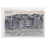 Rural Ranch Landscape Artwork