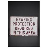 Hearing Protection Required Metal Sign
