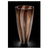 Tall Brown Fumé Glass Vase