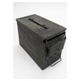 Black Metal Ammunition Can w .22 Ammo