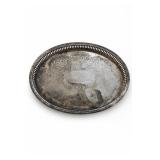 Ornate Engraved Silverplate Serving Tray