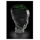 Green-Topped Glass Head Sculpture