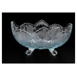 Jeannette Glass Ice Blue Lombardi Footed Bowl