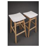 Wooden Upholstered Bar Stools