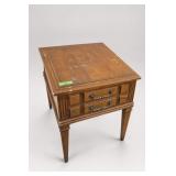 Wooden Two-Drawer Side Table