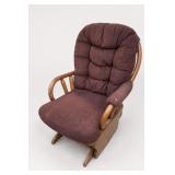 Upholstered Wooden Rocking Glider Chair