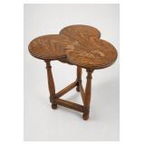 Wells Trefoil-Top Wooden Occasional Table