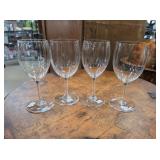 Clear Glass Stemmed Wine Glasses