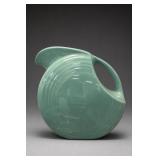 Fiesta Green Glazed Ceramic Disc Pitcher