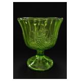 Anchor Hocking Pattern Green Glass Grape Compote