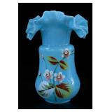 Antique Bristol / Opaline Glass Vase