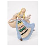 Kaye of Hollywood Ceramic Figural Woman Planter