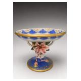 Victorian Decorative Floral Ceramic Compote