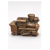 Figural Train Coin Bank w Key