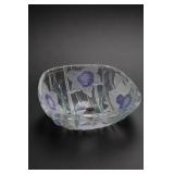 Crystal Clear Studios Glass Floral Relief Bowl