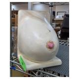 Textured Breast-Form Bookend Sculpture