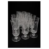 Etched Floral Glass Goblet Collection