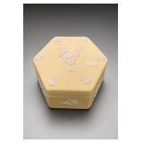 Wedgwood Jasperware Applied Floral Trinket Box