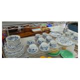 Lot of Mixed Brand Blue Onion / Danube Dishes