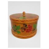 Painted Wooden Lidded Box