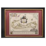 Blaeu Map Of The Bermuda Islands / Framed Print