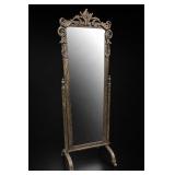 Metal Scrollwork Floor Mirror