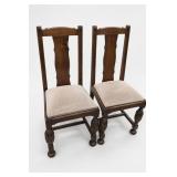 Jacobean Upholstered Wooden Dining Chairs
