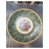 Green And Gilt Porcelain Plate