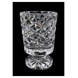 Faceted Clear Glass Crystal Toothpick Holder