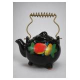 Wales Ceramic Teapot With Metal Stand