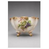 Footed Floral Compote