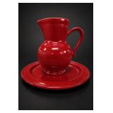 Fiesta Ceramic Pitcher & Platter Set