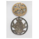 Bird And Pineapple Wall Plaques / Trivets