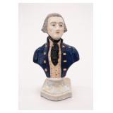 Portugal-Marked Ceramic Bust Sculpture Washington