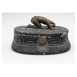 Art Deco Aztec Mayan Revival Chalkware Trinket