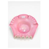 Antique Pink Ruffled-Edge Decorative Dish