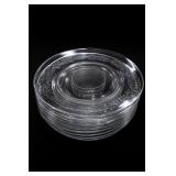 Rock Sharpe Marina Etched Glass Salad Plates 12pc