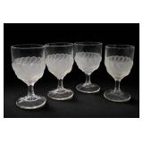 LG Wright Plume Glass Goblets, 4pc