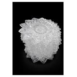19-Piece Pressed Glass Petal-Shaped Plates