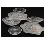 Pressed Glass Bowls, Platters & Serving Dishes