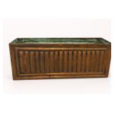 Vintage Copper Fluted Planter Box