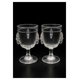 Riverside EAPG Grasshopper Pattern Glass Goblets