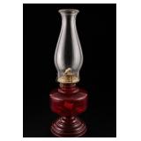 Red Glass Oil Lamp