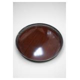 Walnut And Metal Decorative Tray
